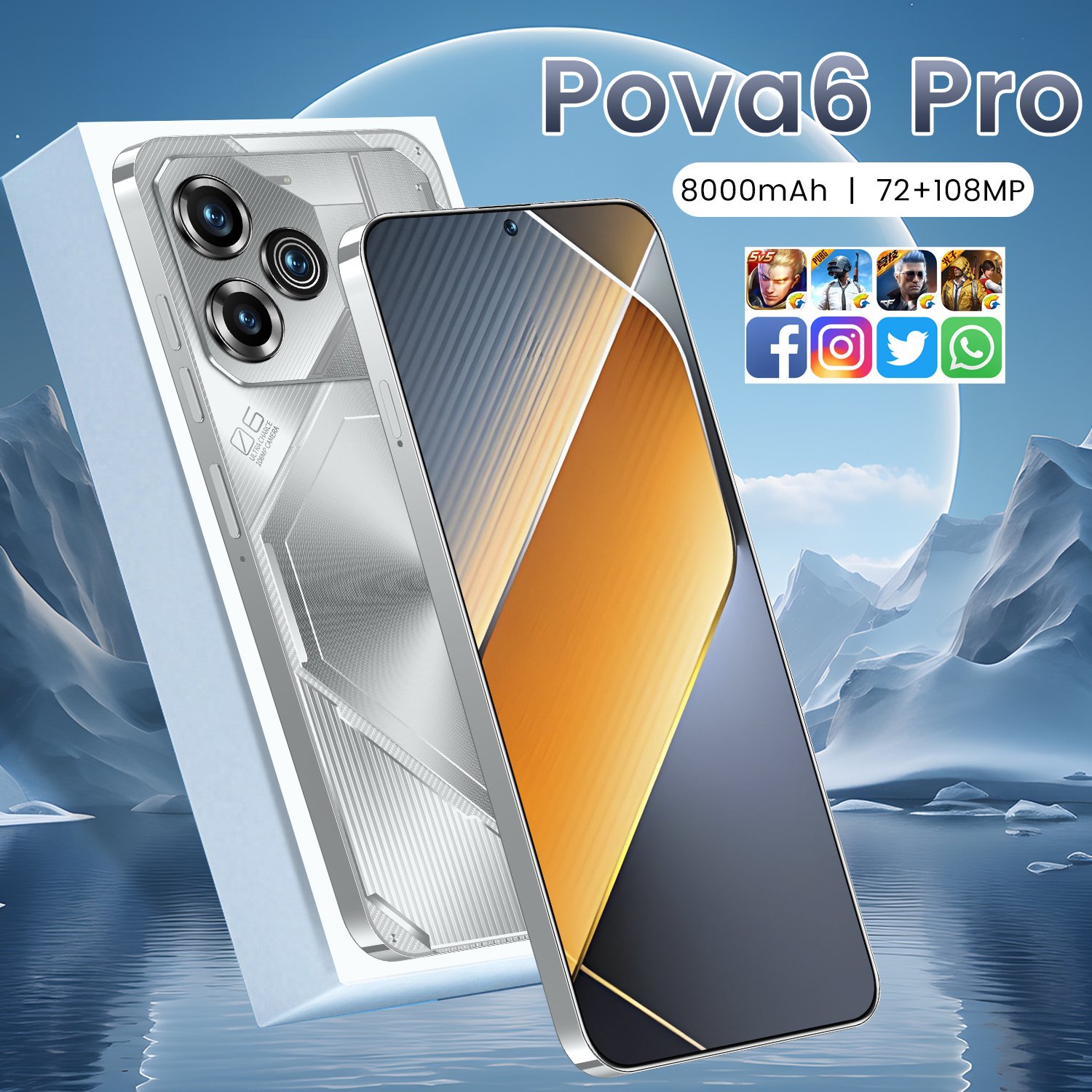 2024 TikTok Hot Selling Pova 6 Pro Mobile Phone Gooba HD LCD Screen 2+16GB Memory Android 3G Smartphone Low Price Drop Shipping